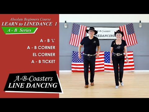 LEARN to LINEDANCE the EASIEST POSSIBLE way with the AB Series: Part 1 - 4 Absolute Beginner Dances
