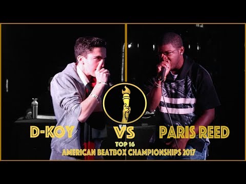 D-Koy vs Paris Reed / Top 16 - American Beatbox Championships 2017