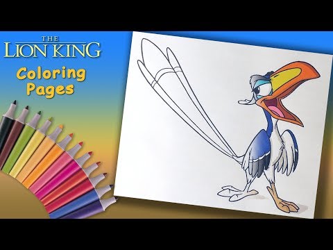 The Lion King Coloring Book for Kids. How to coloring Zazu Video