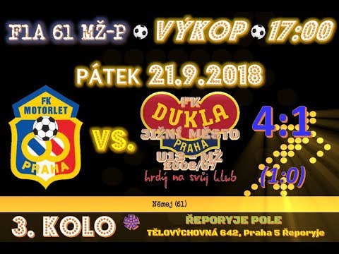 3.kolo ⚽ Fk Motorlet Praha @ FK DUKLA Jižní Město U13 ◙ 21.9.2018 ᴴᴰ