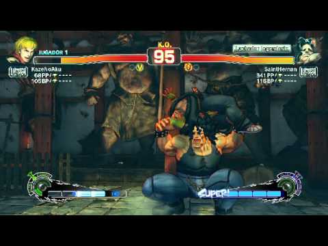 USF4 SaintHernan (Hugo) vs KazeNoHaku (Ken) Partida igualada online