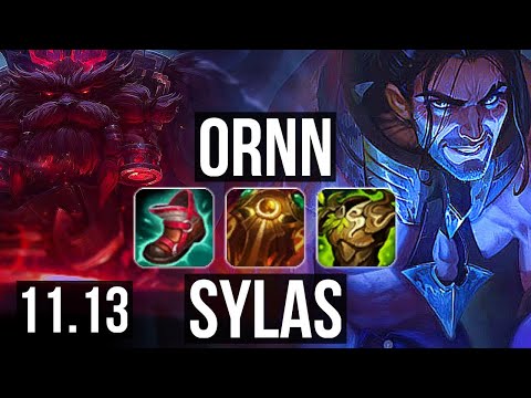 ORNN vs SYLAS (TOP) (DEFEAT) | Rank 2, Rank 1 Ornn, 3/0/5 | TR Challenger | v11.13