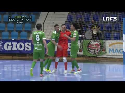 Gol de Asier Llamas (7-2) Osasuna Magna - Be Soccer CD UMA Antequera. J24, 1Div. LNFS