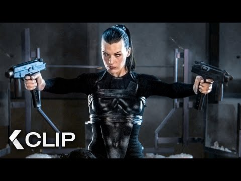 Underground Umbrella Base Ambushed By Alices - RESIDENT EVIL: Afterlife Clip (2010) Milla Jovovich