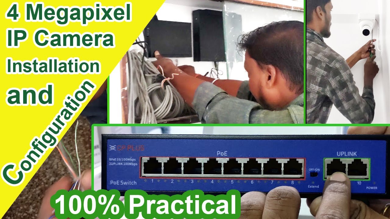 cp plus 4mp ip camera and nvr installation and configuration video || 100% practical || hindi 2021