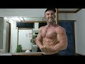Chest workout in COSTA RICA - post training flexing/posing