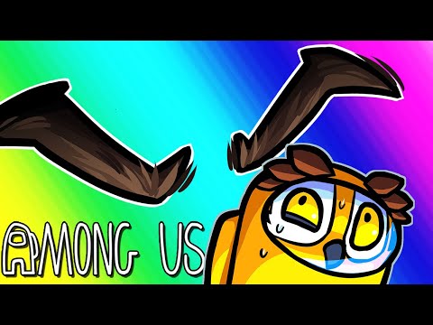 Among Us Funny Moments - Killer Eyebrows?! (Invisibility Mod)