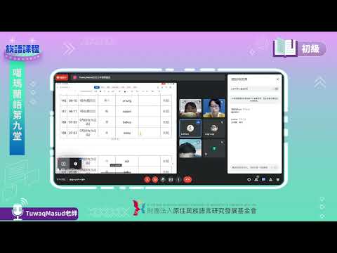 噶瑪蘭語初級第09堂 Tuwaq Masud老師0608
