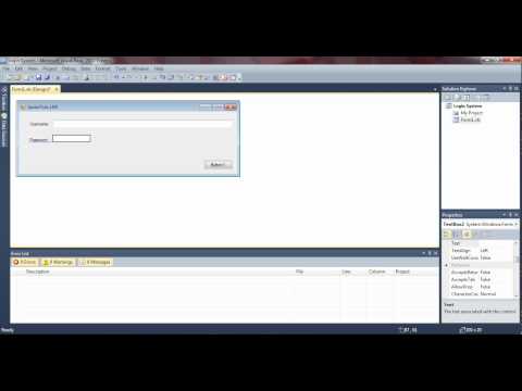 Visual Basic 2010 Express Ep. 2 - How to Make a Multiple User Login System.