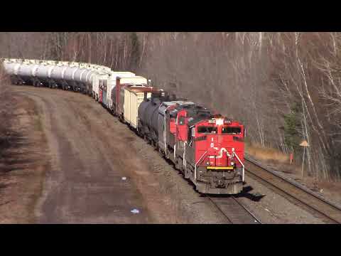 SD70M-2 8005 Leads a Very Late CN Train 306 Arriving at the Gordon Yard - Moncton, NB