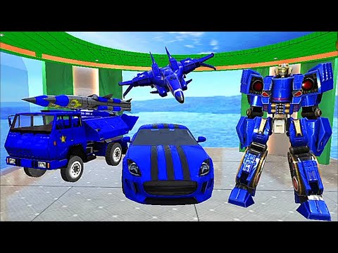 Missile Truck Airplane Robot Transform: Car Robot War  - Android Gameplay