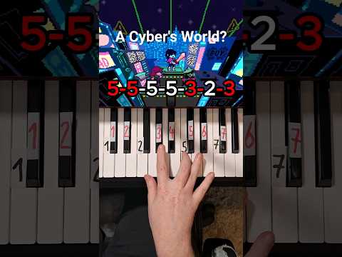 A CYBER'S WORLD? Deltarune Chapter 2 Piano Tutorial #shorts