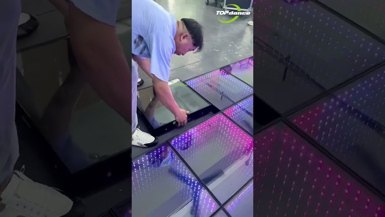 Installing led dance floor is so easy #leddancefloor #djfloor #ledfloor #usa