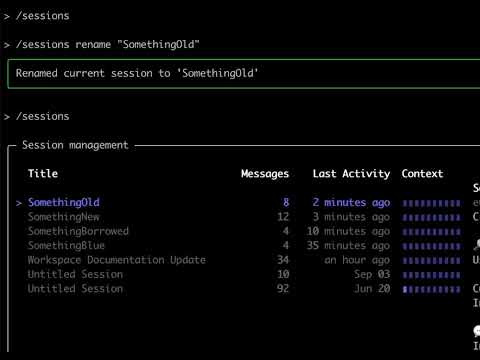 How to use the sessions feature in Rovo Dev CLI | Rovo Dev | Atlassian