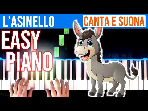 #05 L'Asinello - Alfred's Piano - EASY PIANO Tutorial with various BPM 120 - 80 - 100 🎹 - video 4K🤙