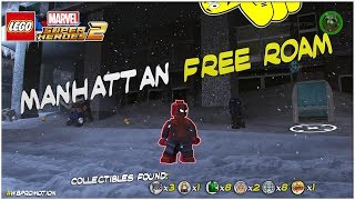 Lego Marvel Superheroes 2: Manhattan FREE ROAM (All Collectibles) - HTG