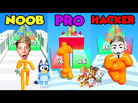 🏃Can We Go NOOB to PRO to HACKER in TALL MAN RUN?!🏃 Prezley