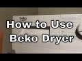 Beko Dryer How To Use