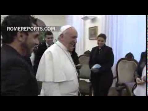 Carlos Tévez visitó al papa Francisco