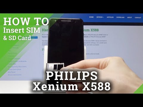 How to Insert Nano SIM & SD Card in PHILIPS Xenium X588 - SIM & SD Installation Process