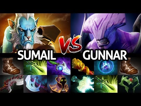 SUMAIL Phantom Lancer VS GUNNAR Faceless Void | Insane Agi Carry Battle 7.22 Dota 2