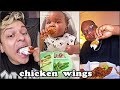 Eating Chicken Wings Compilation TikTok Challenge