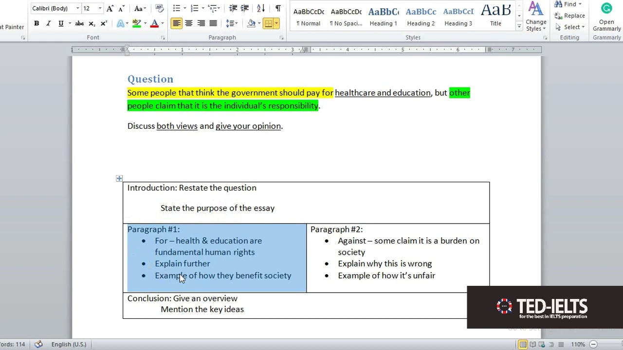Writing an Task 2 Essay - The Full Process [IELTS Writing]