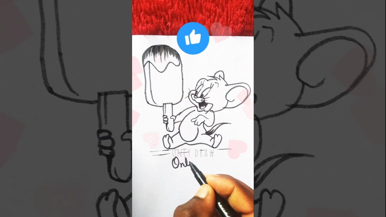 The rat🐁 eating the ice creem drawing #drawing #ratdrawing #shortsdrawing