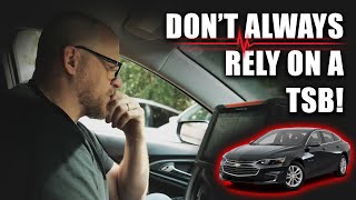 2018 Chevy Malibu P1101, P2138 [Don't Always Rely On a TSB!]