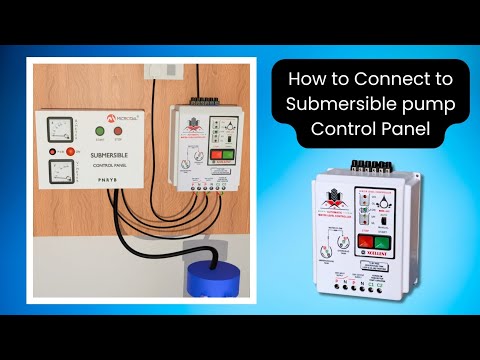 Submersible pump automatic water level controller connection with panel