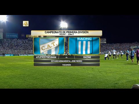 Fútbol en vivo. Atl. Tucumán - Racing. Fecha 1. Primera División 2016. FPT