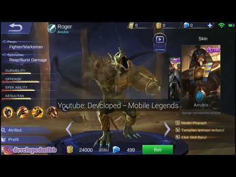 ROGER NEW SKIN (ANUBIS) ! MOBILE LEGENDS