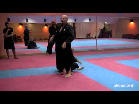 How to drill for Nagare, Flow, using Seoe into Osoto gake - AKBAN Ninjutsu training
