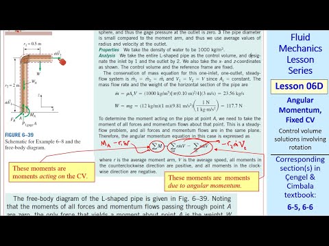 Fluid Mechanics Lesson 06D: Angular Momentum, Fixed CV