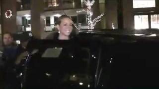 Mariah Carey and hubby Nick Cannon in Aspen 2009 filmed by TMZ.