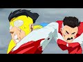 Invincible 1x08 Omni Man Vs His Son Mark Scene With Fighter Aircraft