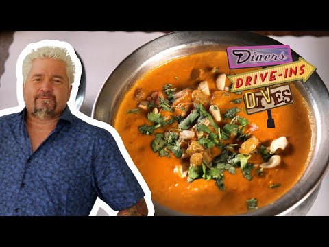 Guy Fieri Tries an Incredible Chicken Tikka Masala | Diners, Drive-Ins and Dives | Food Network