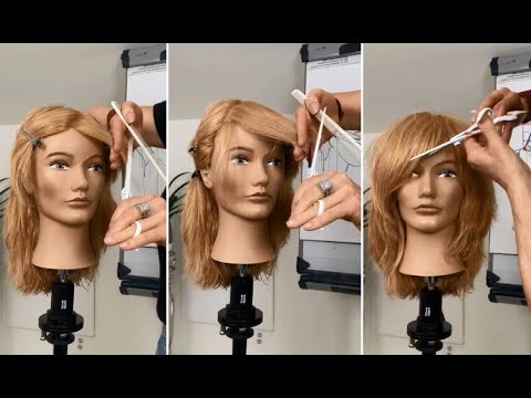 How to: Side Swept Fringe Bangs Haircut for a Shag...