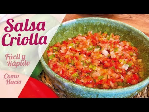 SALSA CRIOLLA | Receta de salsa para carnes y asados