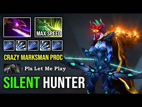 SILENT HUNTER Silver Edge Drow Ranger Crazy Marksman Proc Deleted AM Like a Paper & Max Range DotA 2