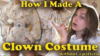 How I Made A Clown Costume ✨ (No Pattern, No Zipper)