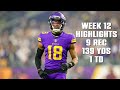 Justin Jefferson Week 12 2022 FULL Highlights | NFL Vikings Vs. Patriots