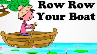 Row Row Row Your Boat | Cartoon Nursery Rhymes Songs For Children