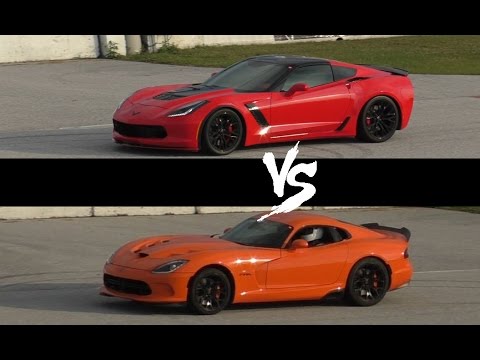 Quickest Manual 2015 C7 Z06 Vs 2014 SRT Viper TA 1/4 Mile Drag Race