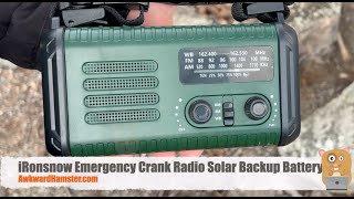 iRonsnow Emergency Crank Radio Solar Backup Battery Review