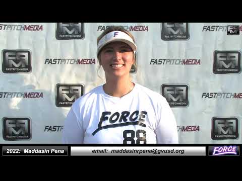 2022 Maddasin Pena 3.5 GPA - First Base Softball Skills Video - Fresno Force