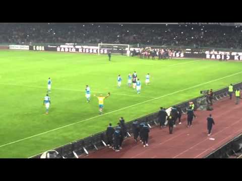 Napoli-Inter 2-1 fine partita