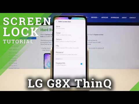 Lock Screen Settings - LG G8X ThinQ Protection