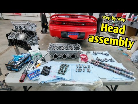 Engine Head assembly with Stage 2 Cams (part 1) [ 3000gt vr4 ] 6g72 tt