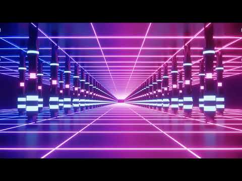 Neon Lights Modern Animated Loop Background - Free Footage - Motion Made/Tunel corridor/Nice free